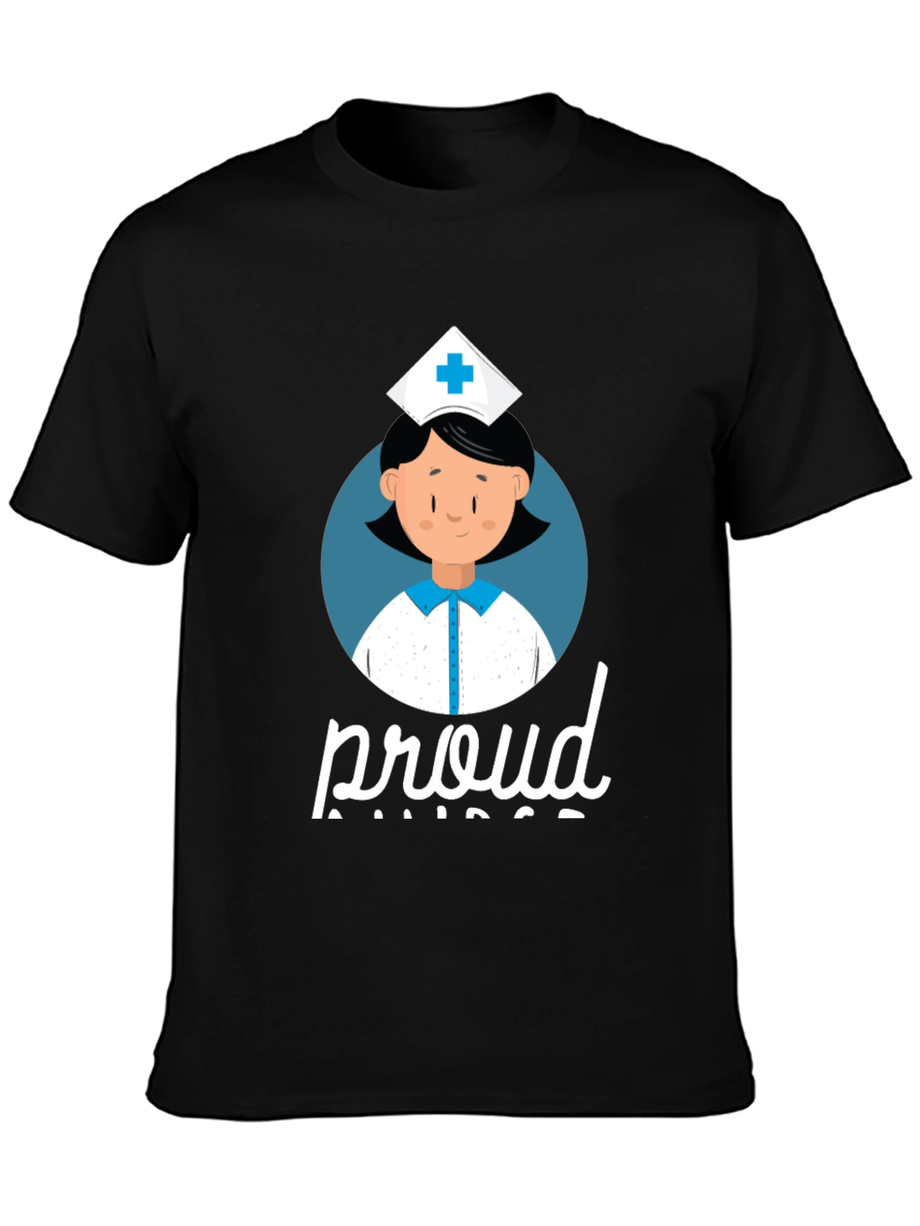 Proud Nurse T-Shirt - Black Cotton Tee