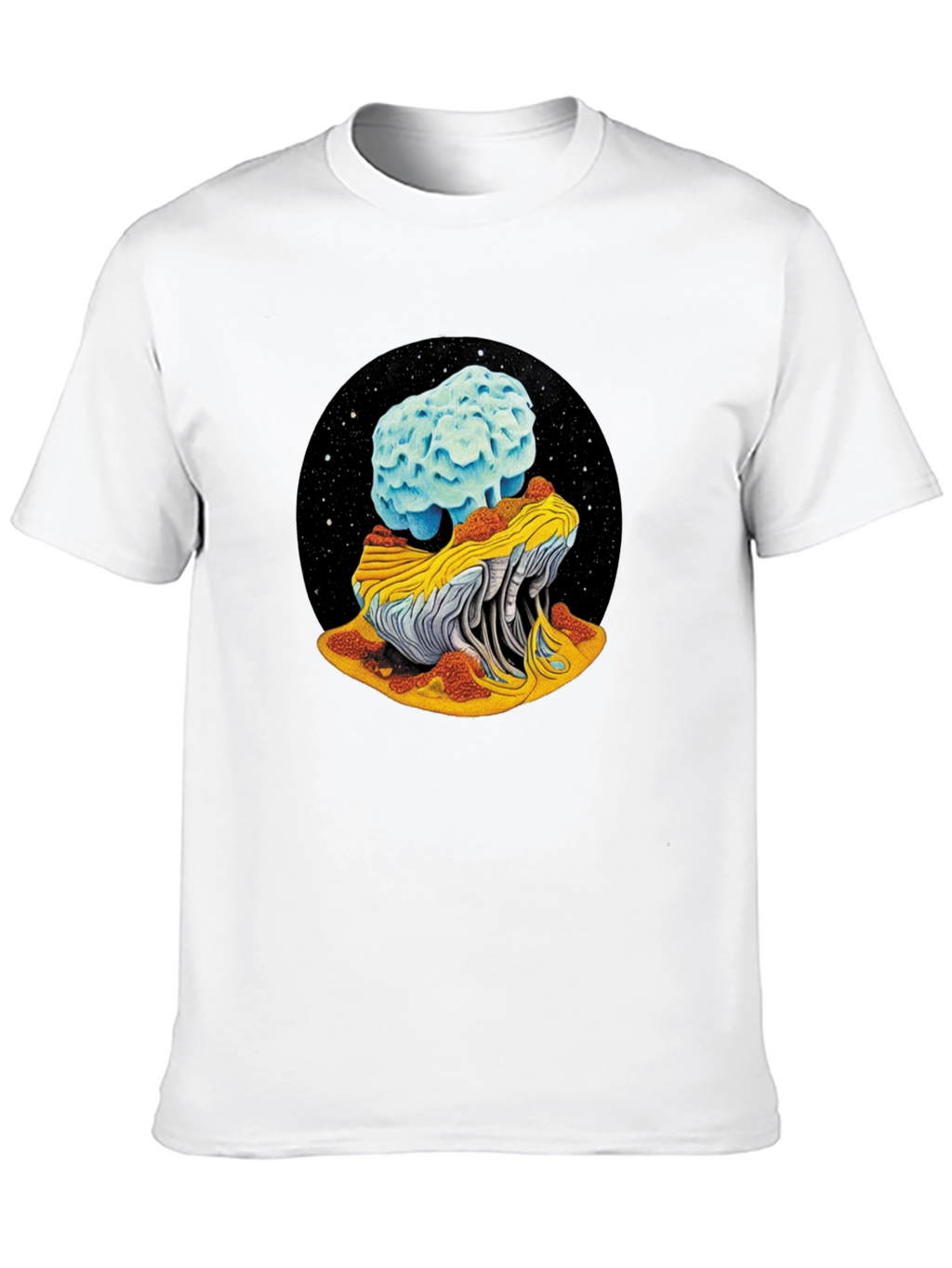 Cosmic Mushroom Tee - Black Unisex