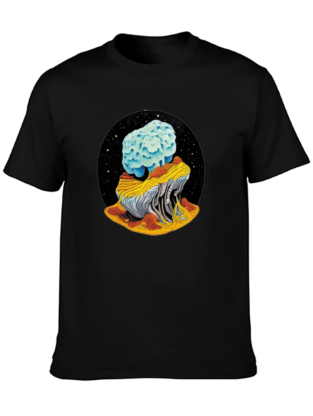Cosmic Mushroom Tee - Black Unisex