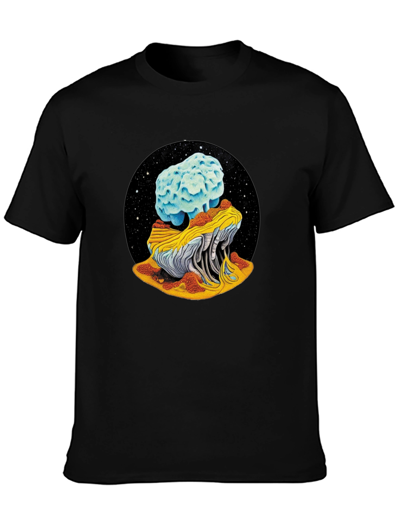 Cosmic Mushroom Tee - Black Unisex