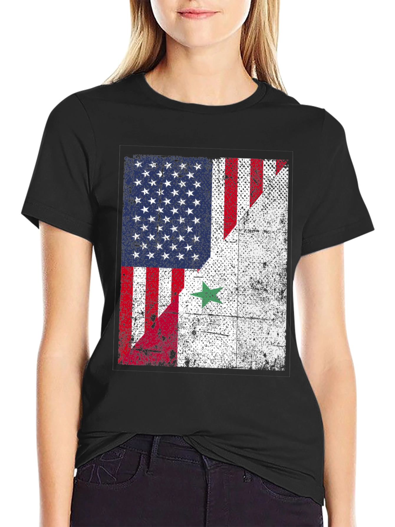 USA Syria Flag T-Shirt