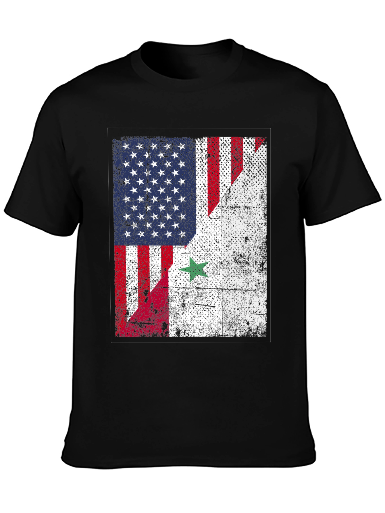 USA Syria Flag T-Shirt