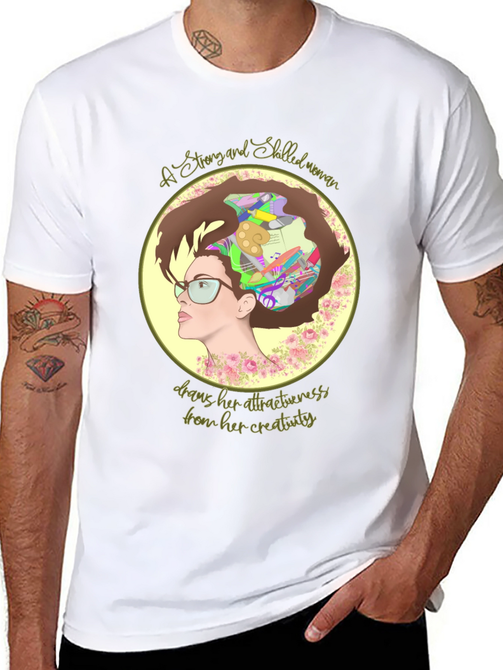 Creative Woman T-Shirt - Artistic Design