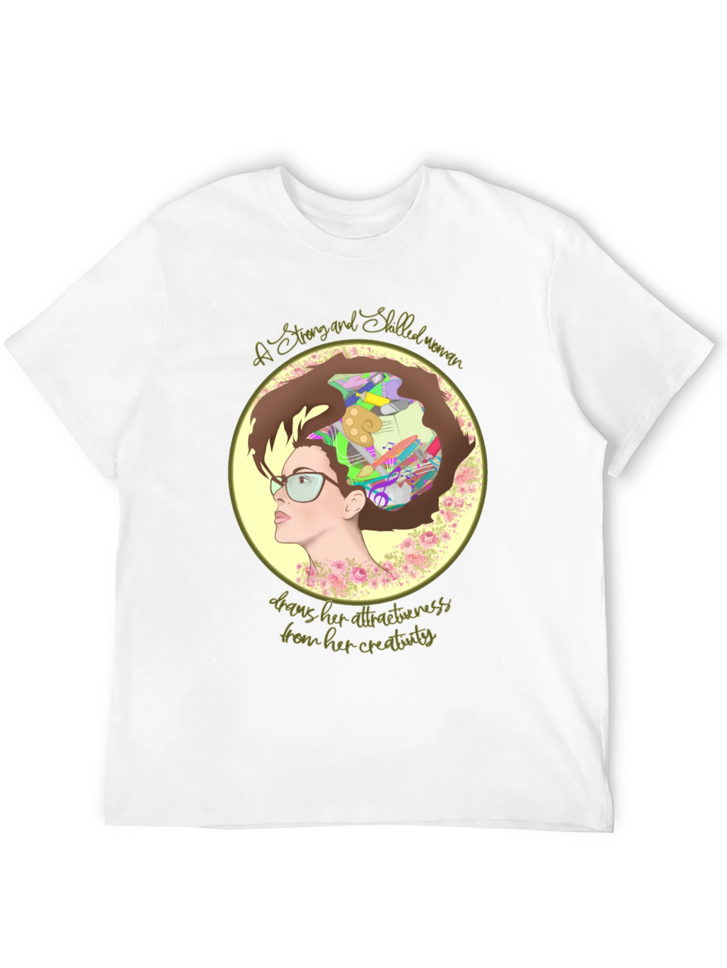 Creative Woman T-Shirt - Artistic Design