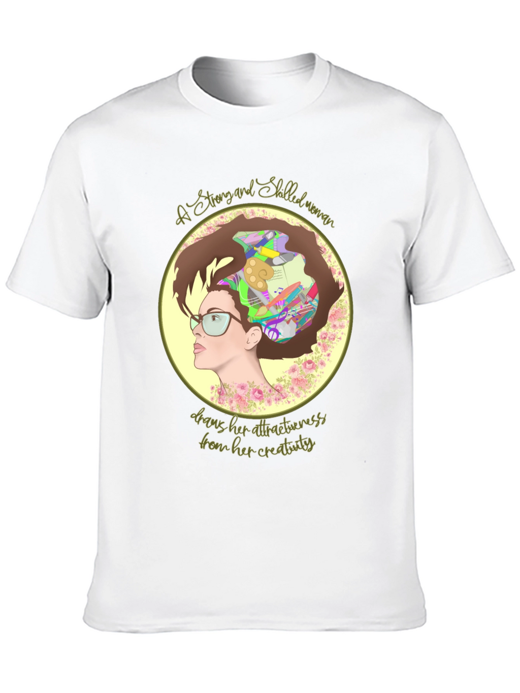 Creative Woman T-Shirt - Artistic Design
