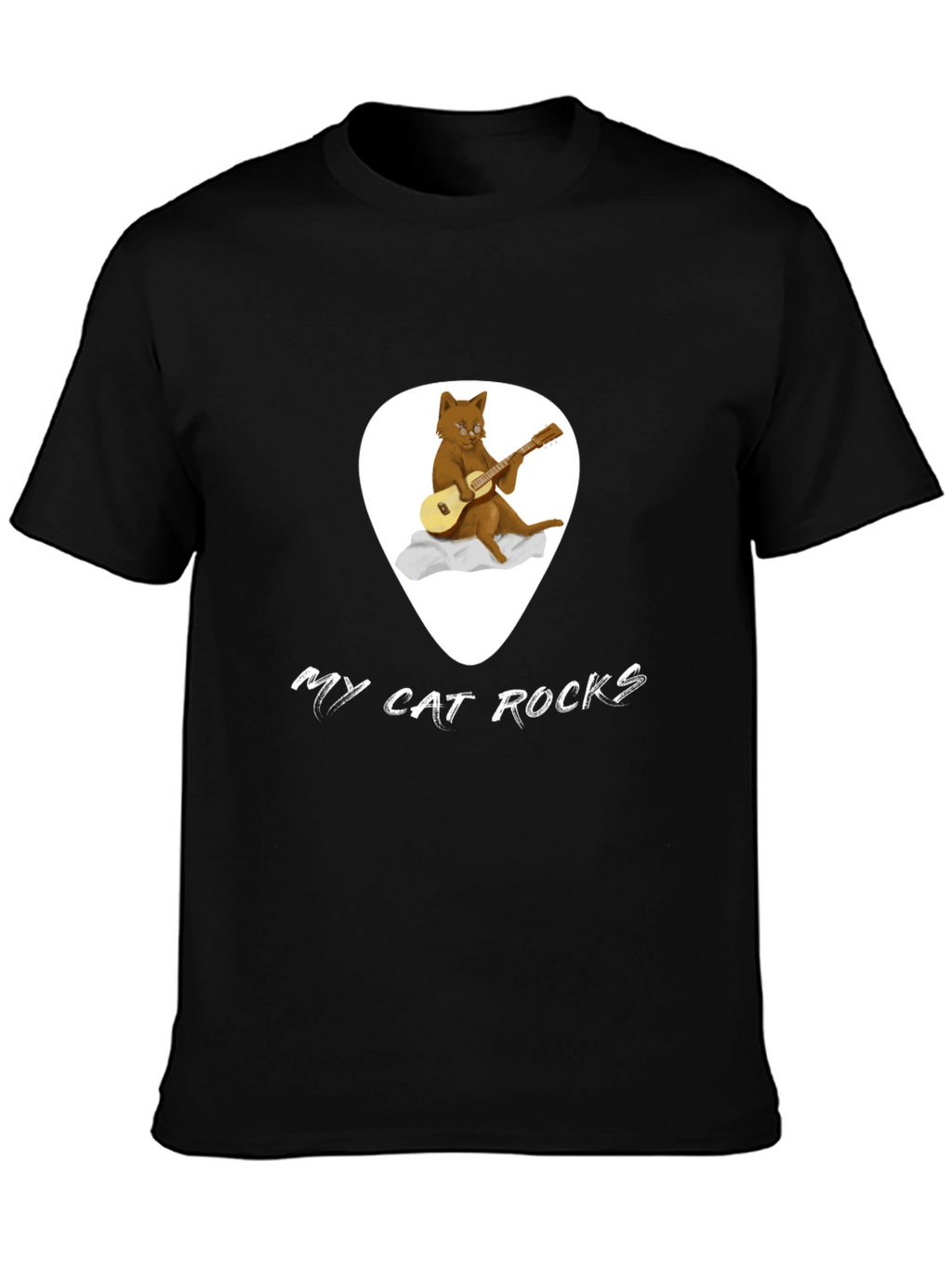 My Cat Rocks Black T-Shirt
