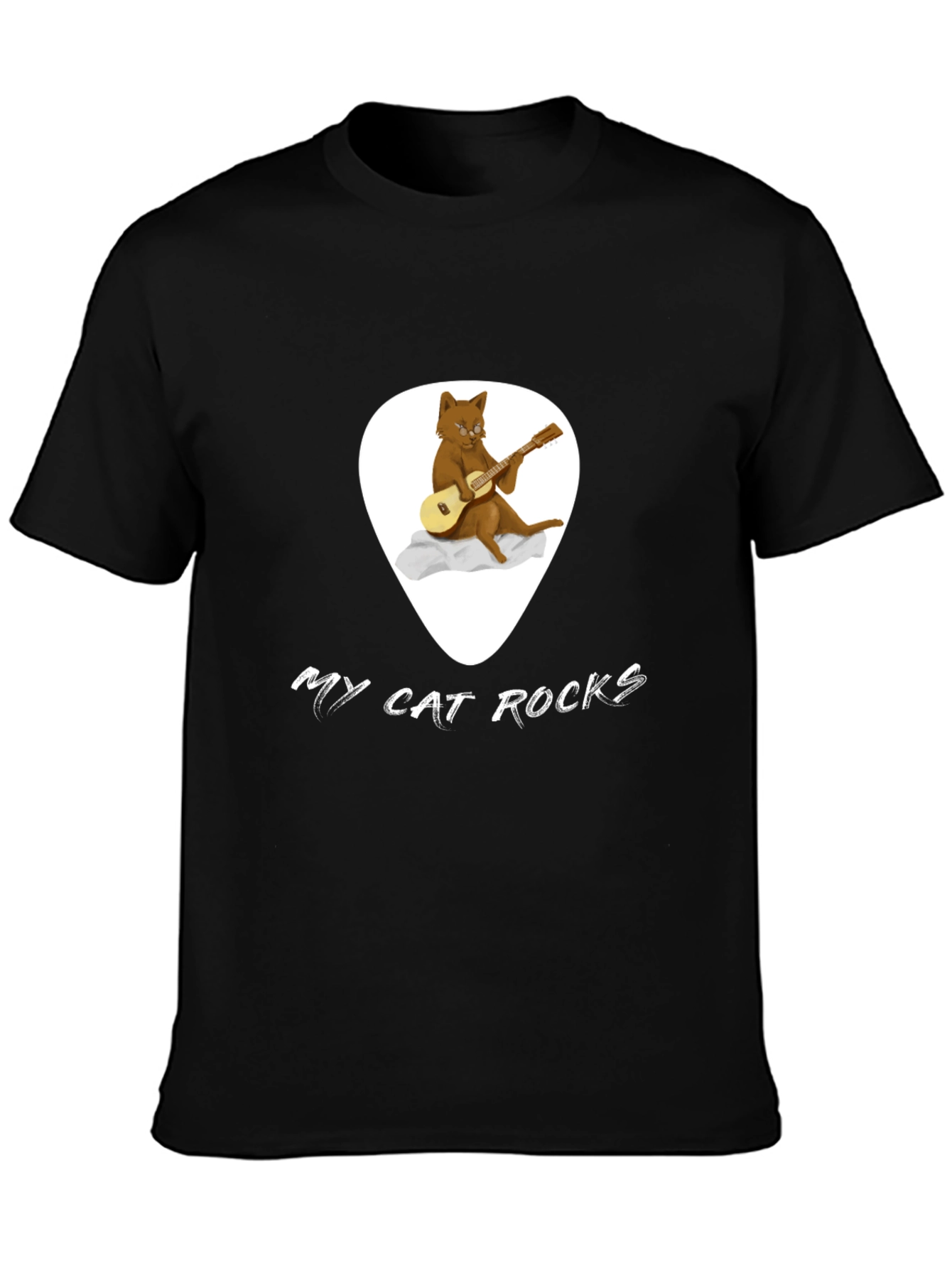 My Cat Rocks Black T-Shirt