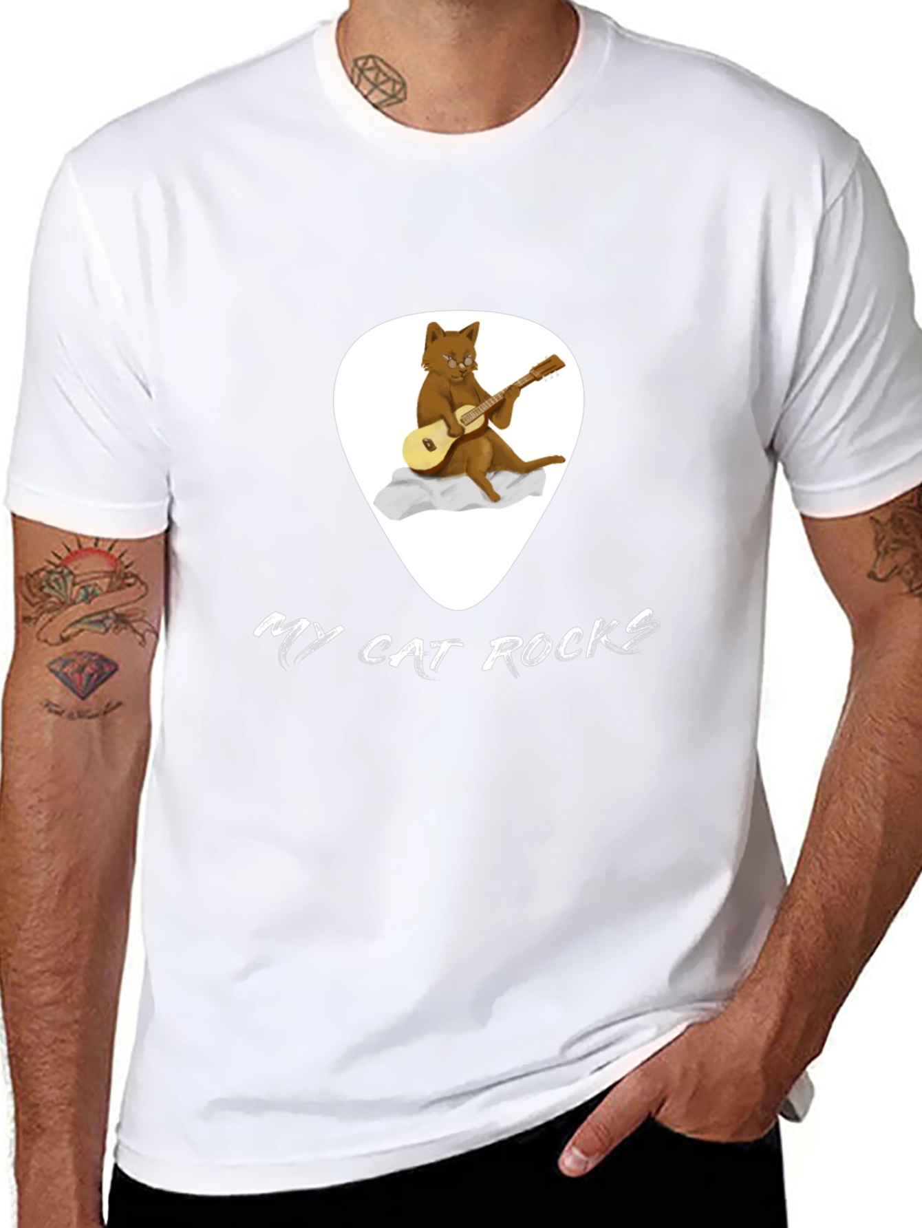 My Cat Rocks Black T-Shirt