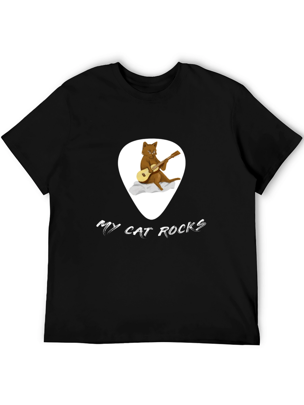 My Cat Rocks Black T-Shirt