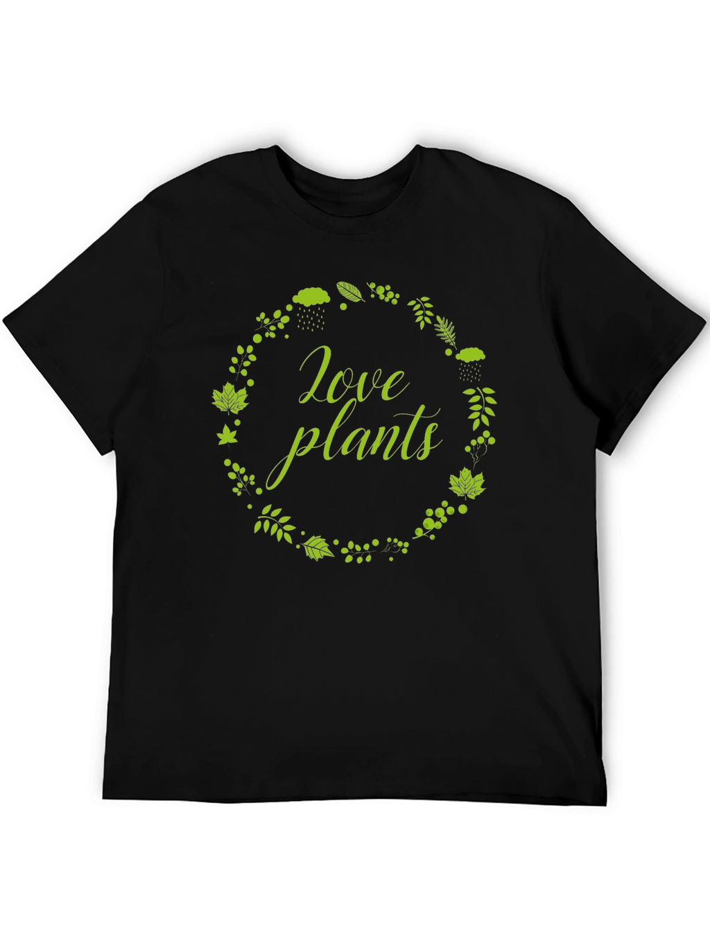 Love Plants Graphic T-Shirt - Black Cotton Tee