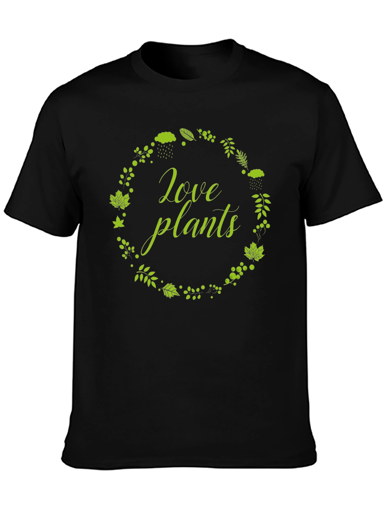 Love Plants Graphic T-Shirt - Black Cotton Tee