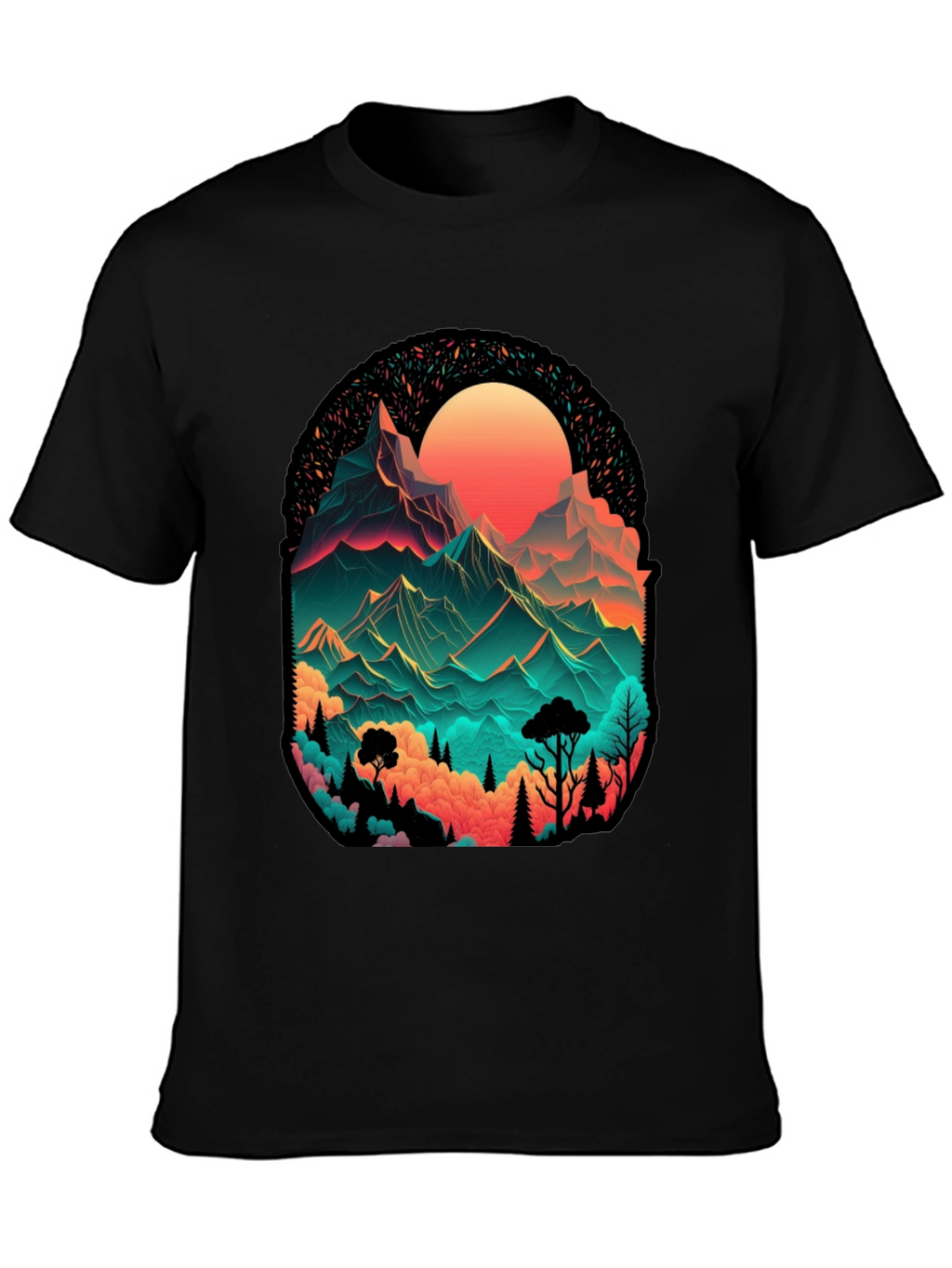Mountain Vista Graphic Tee - Black