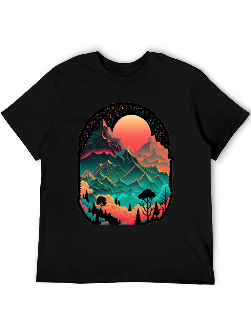 Mountain Vista Graphic Tee - Black