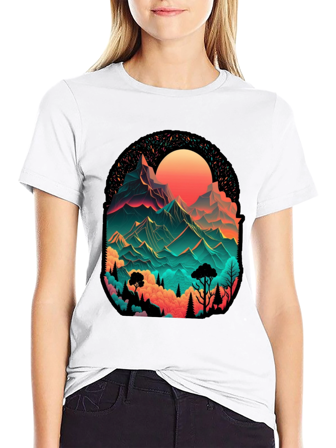 Mountain Vista Graphic Tee - Black