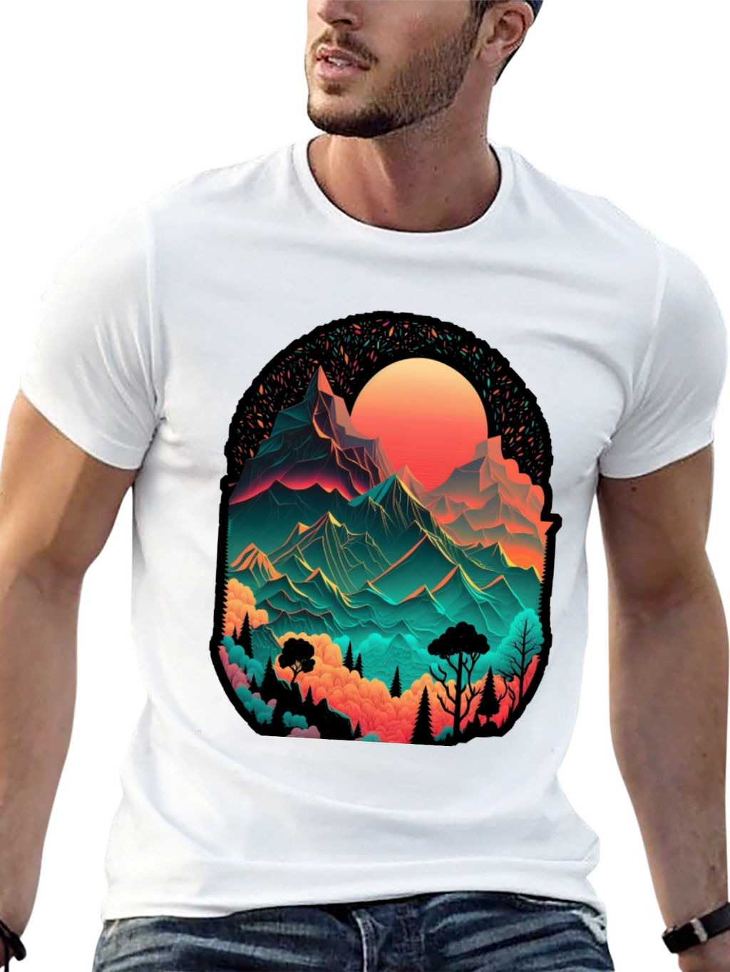 Mountain Vista Graphic Tee - Black