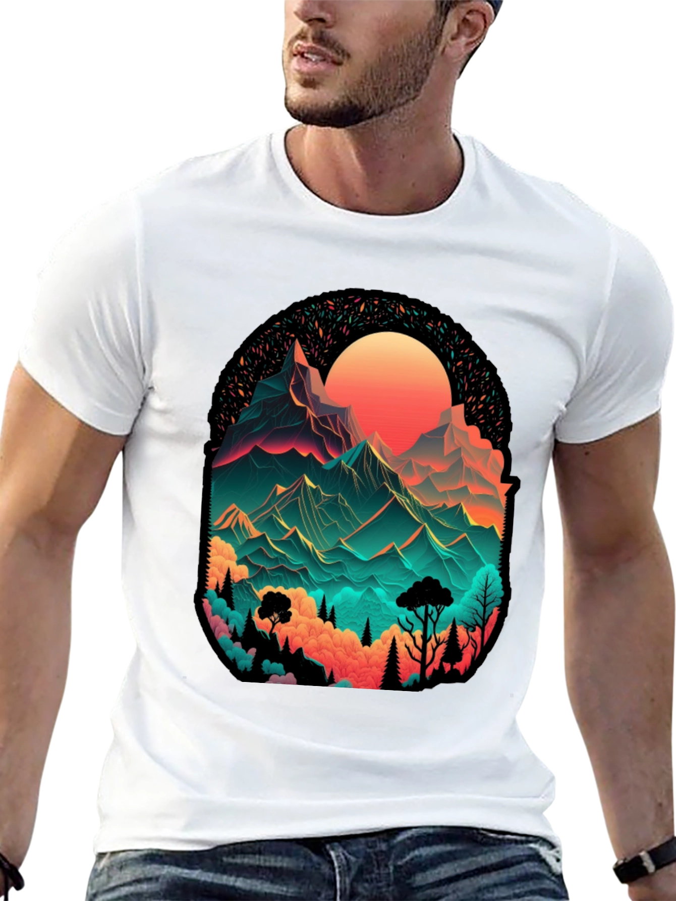Mountain Vista Graphic Tee - Black
