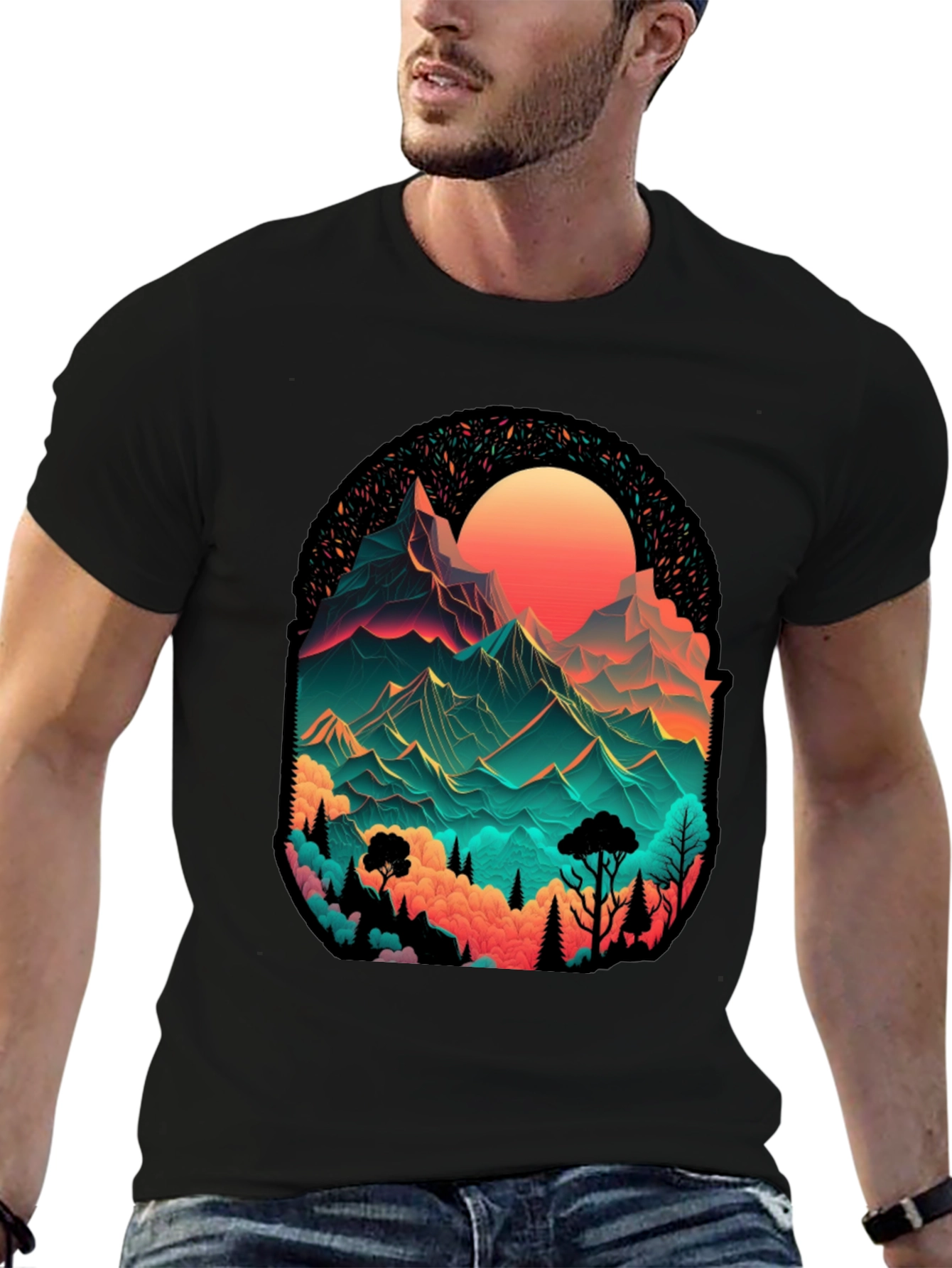 Mountain Vista Graphic Tee - Black