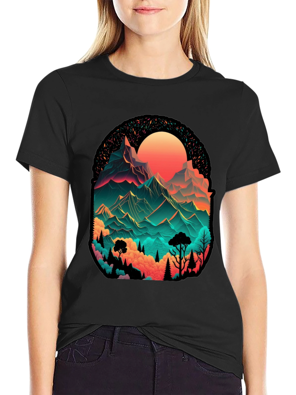 Mountain Vista Graphic Tee - Black