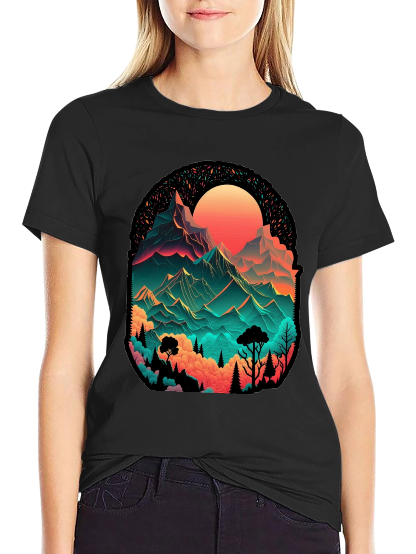 Mountain Vista Graphic Tee - Black