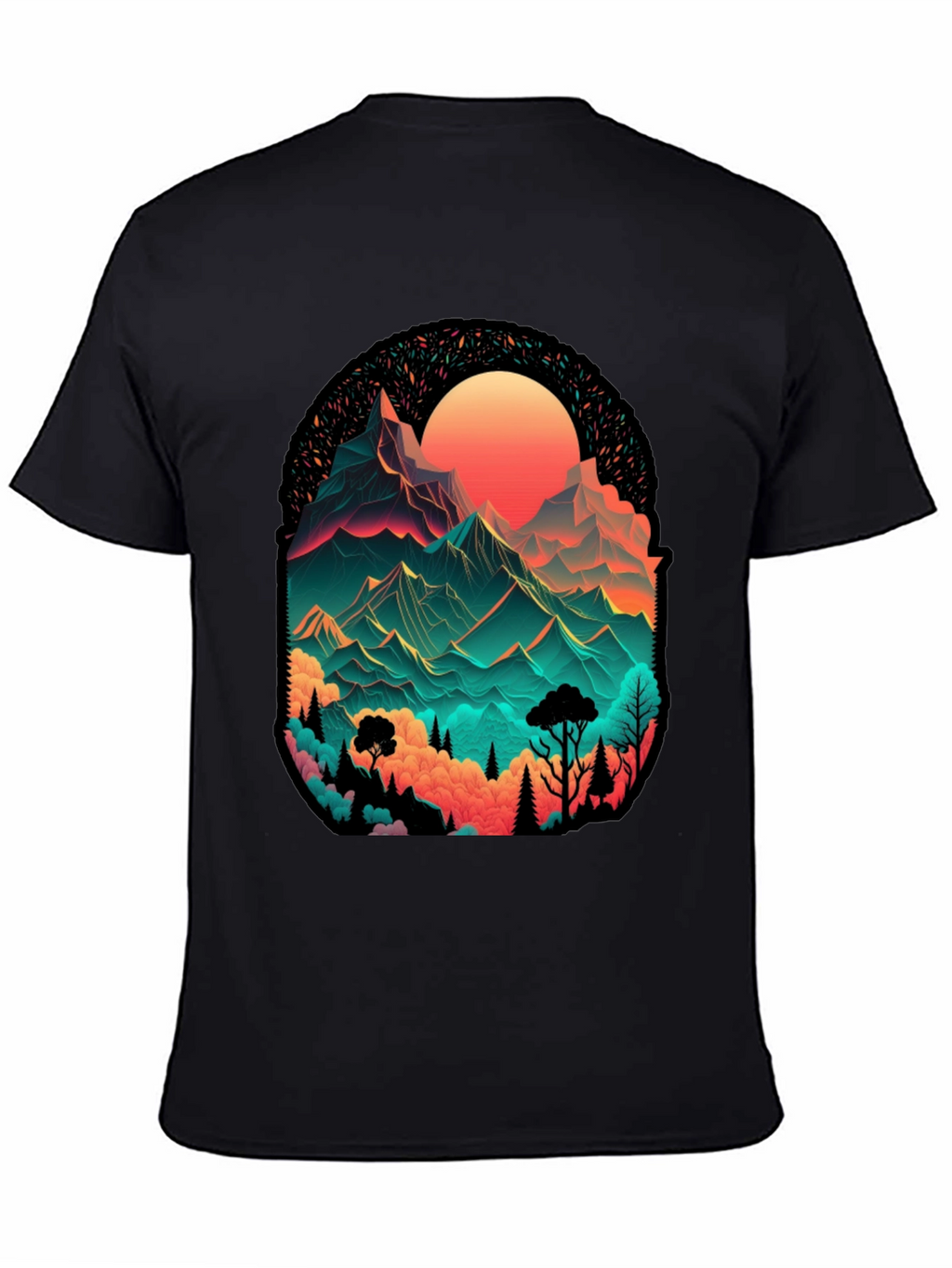 Mountain Vista Graphic Tee - Black