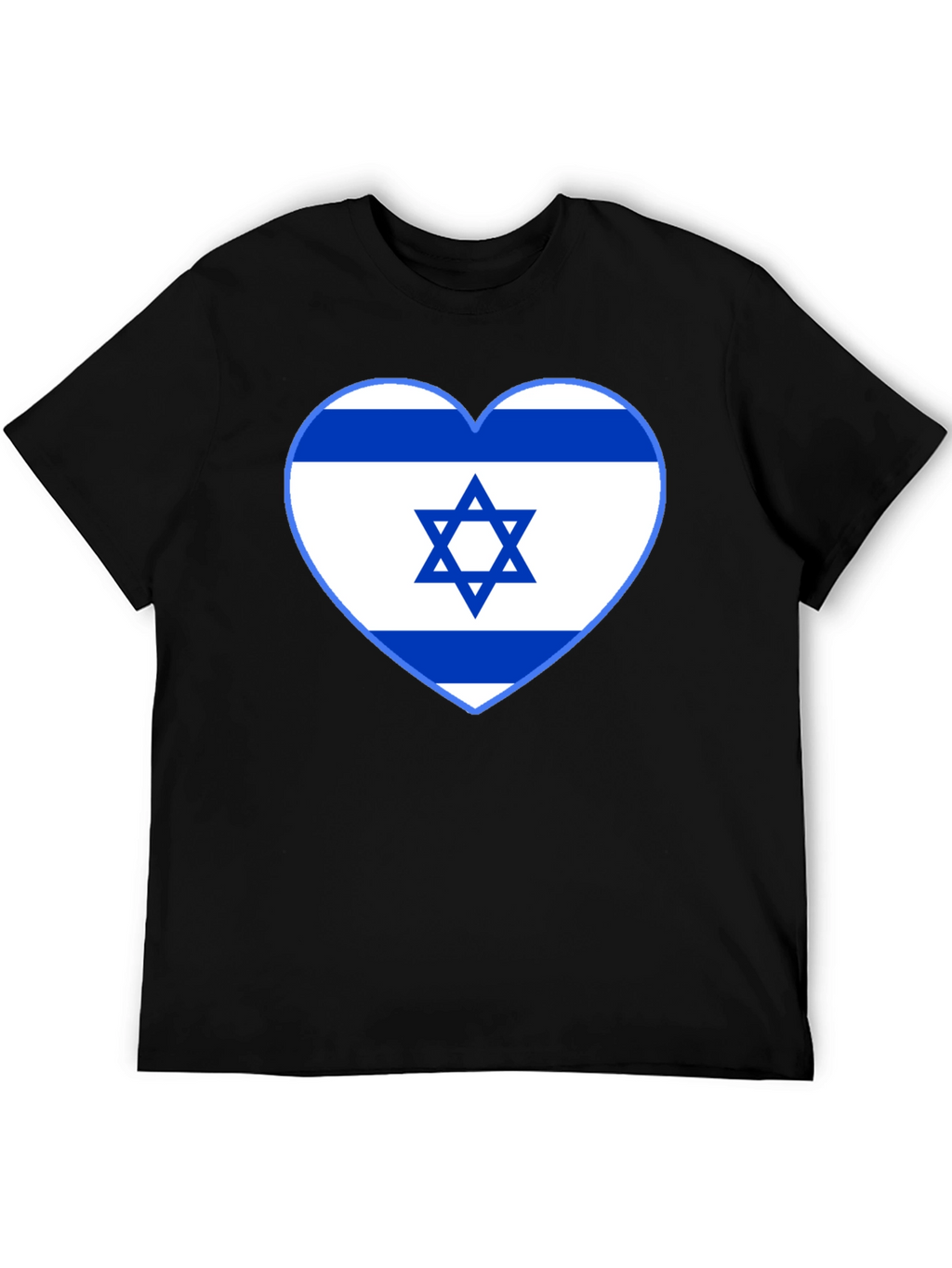 Israel Flag Heart T-Shirt - Show Your Support!