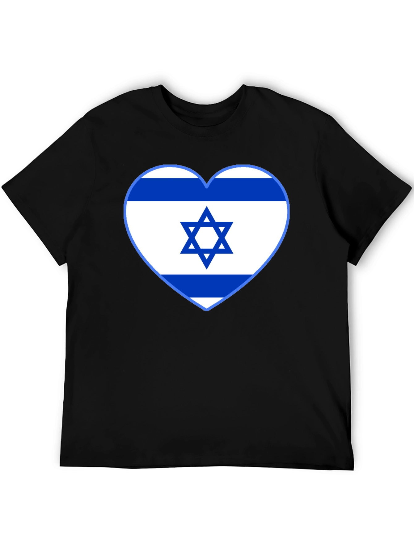 Israel Flag Heart T-Shirt - Show Your Support!