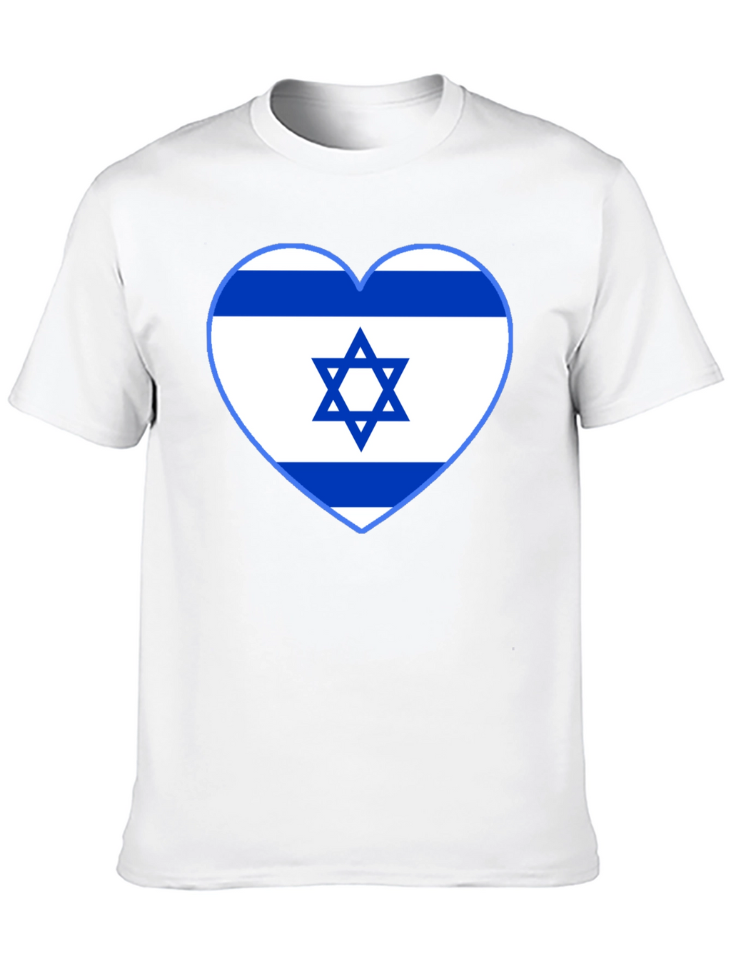 Israel Flag Heart T-Shirt - Show Your Support!