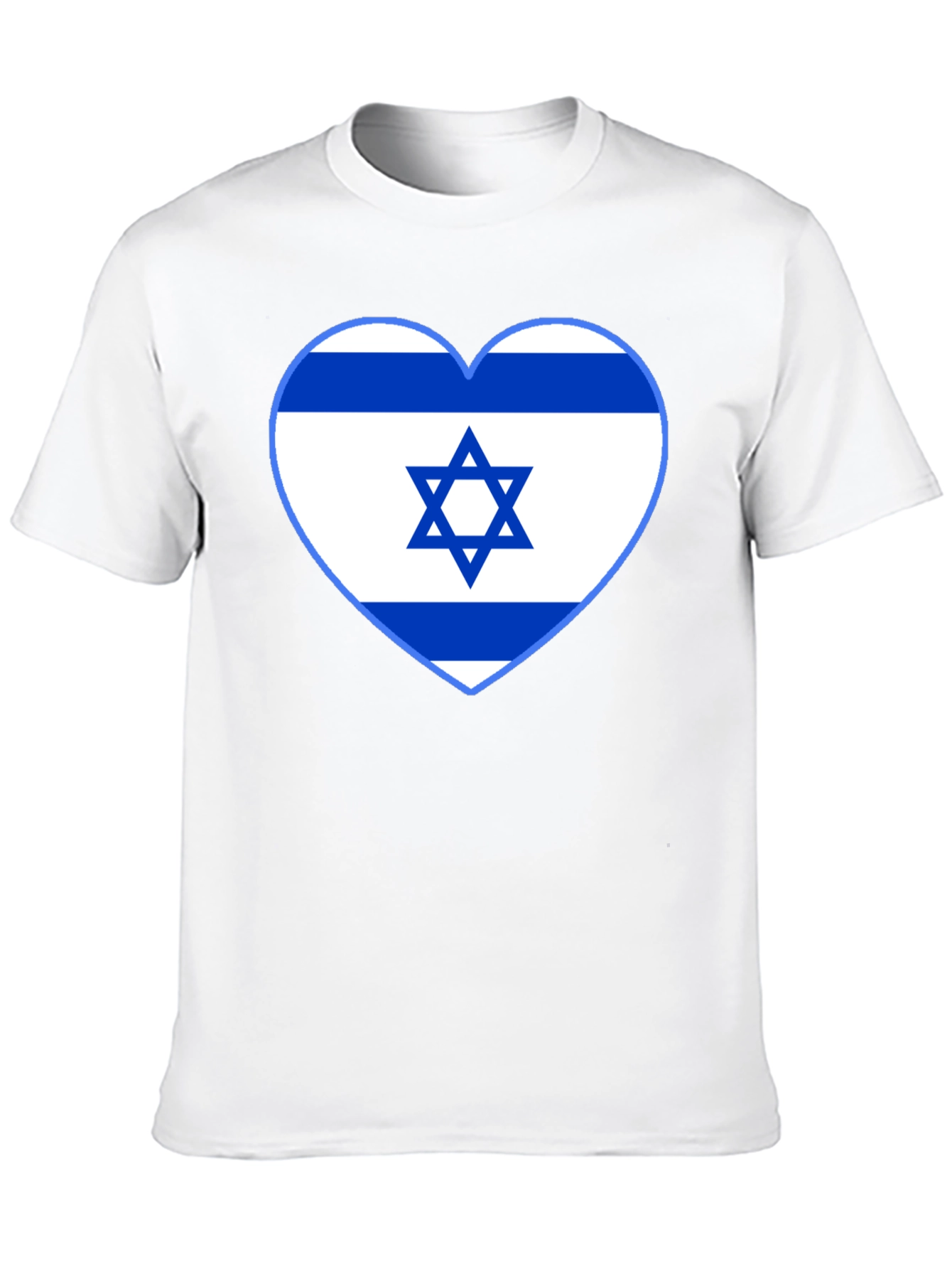 Israel Flag Heart T-Shirt - Show Your Support!