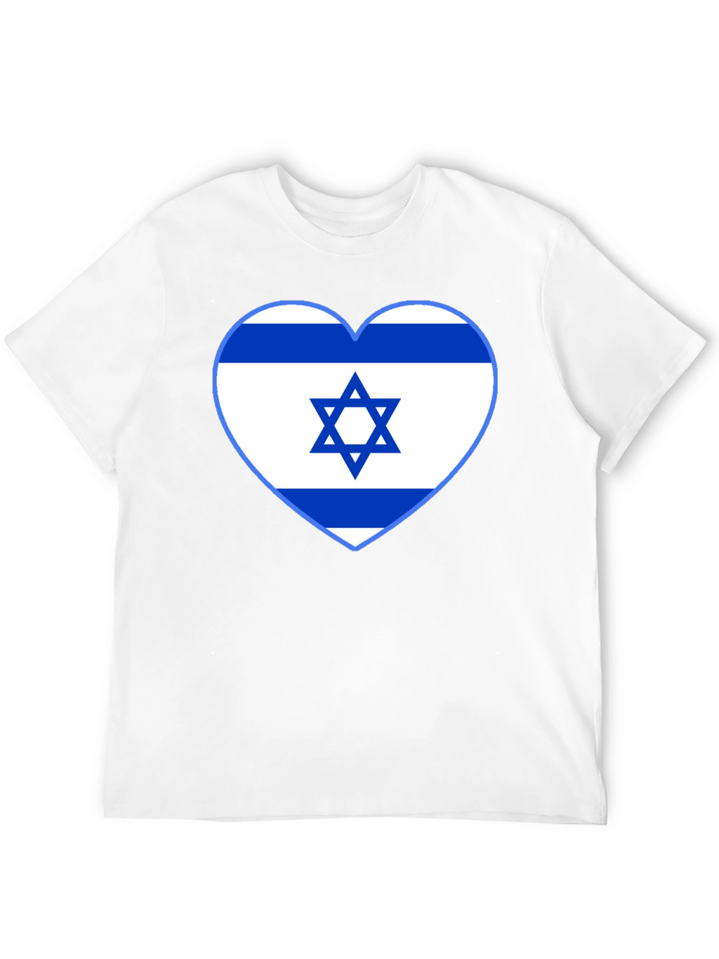 Israel Flag Heart T-Shirt - Show Your Support!
