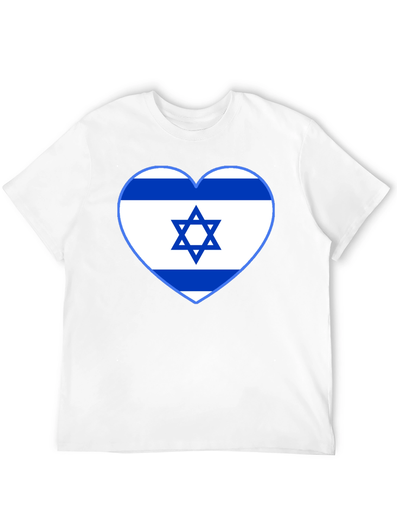Israel Flag Heart T-Shirt - Show Your Support!