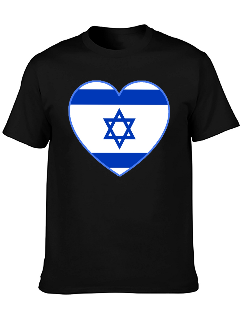 Israel Flag Heart T-Shirt - Show Your Support!