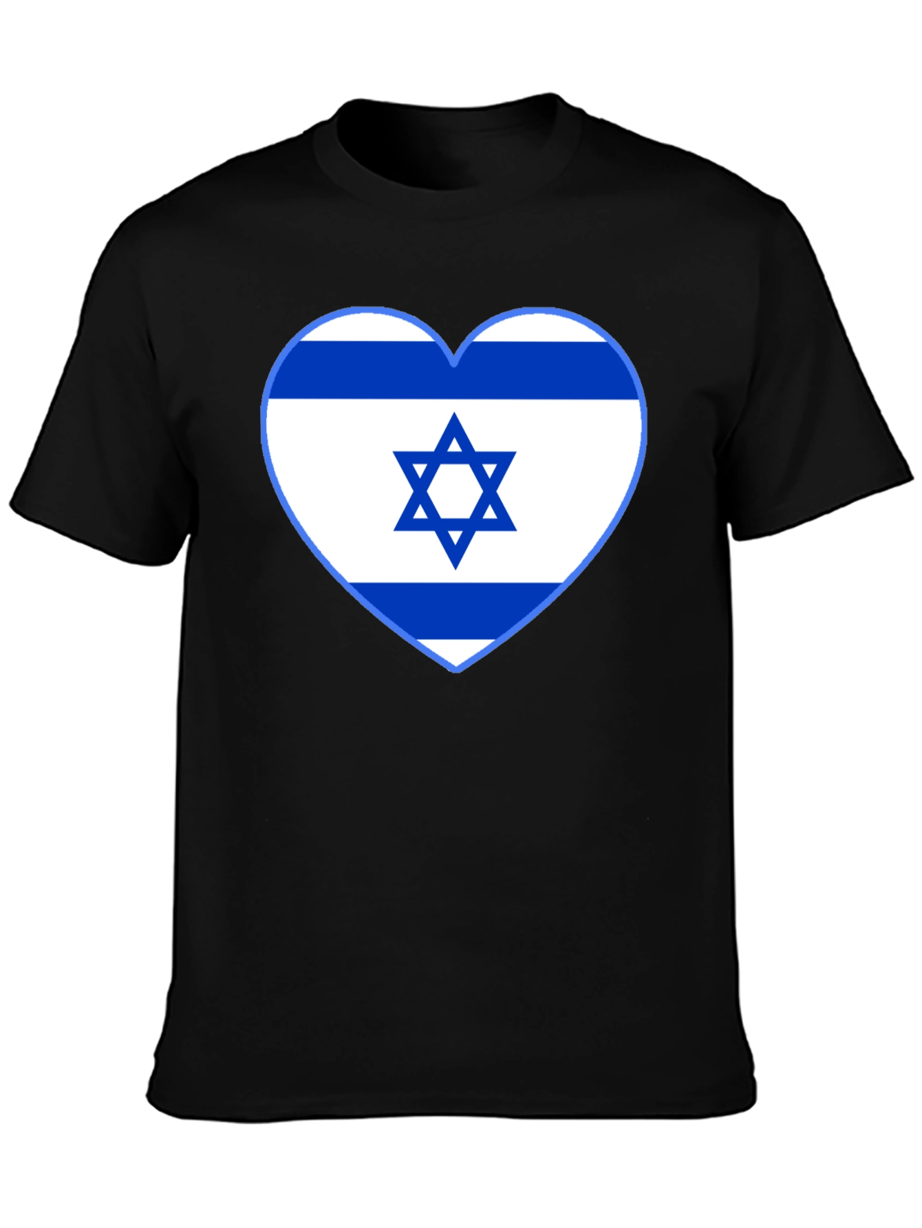 Israel Flag Heart T-Shirt - Show Your Support!