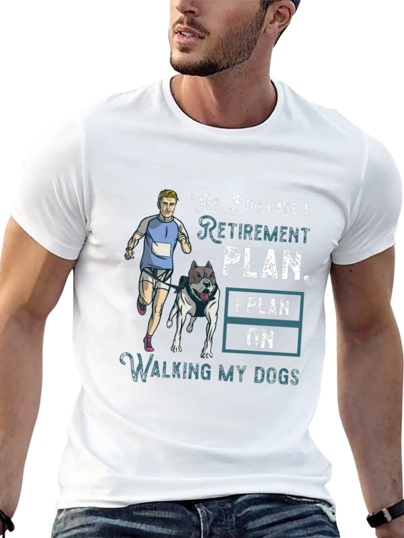 Dog Walking Retirement Plan T-Shirt