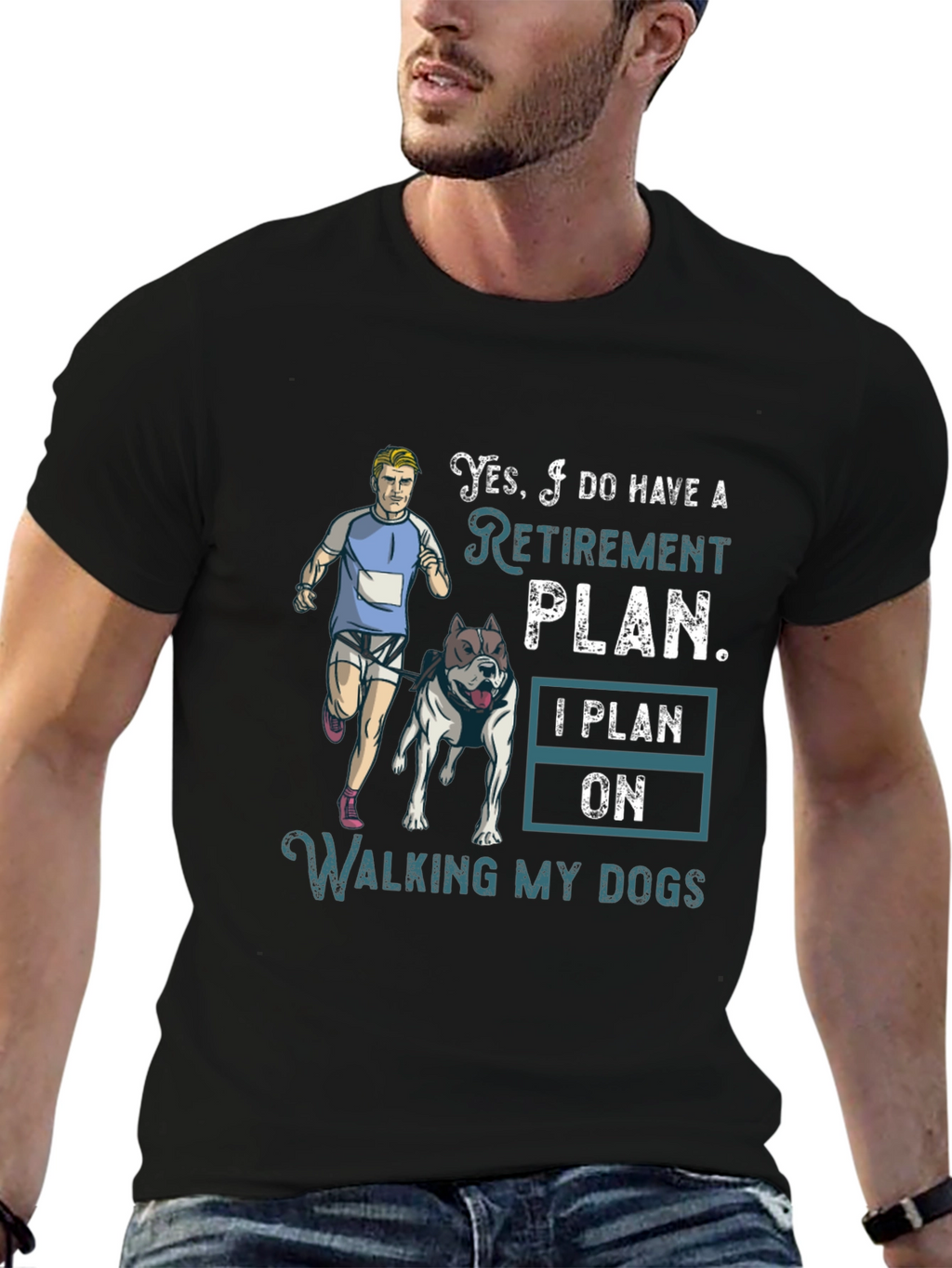 Dog Walking Retirement Plan T-Shirt