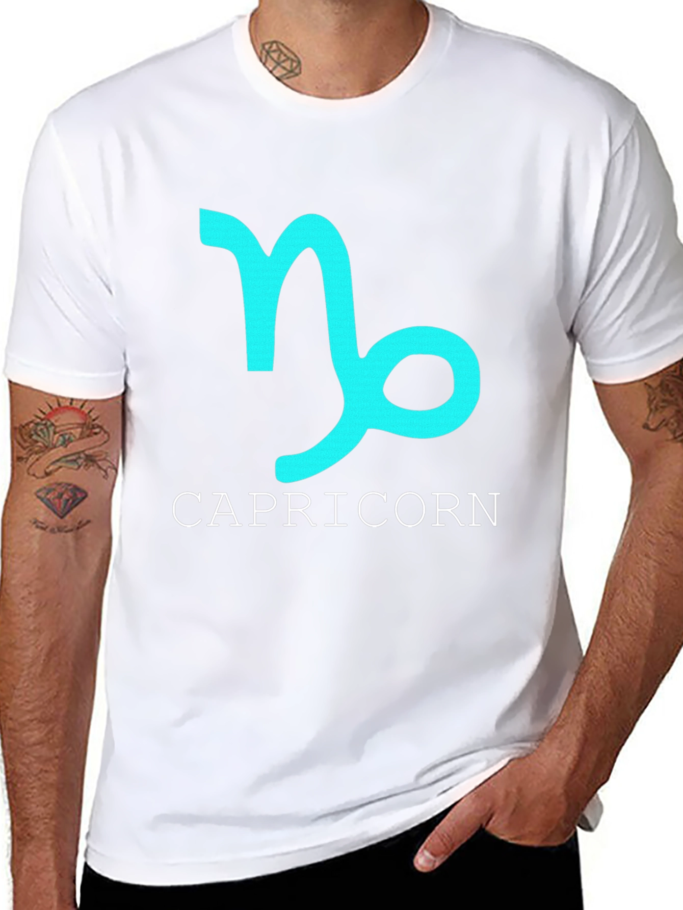 Capricorn Zodiac Sign Black T-Shirt