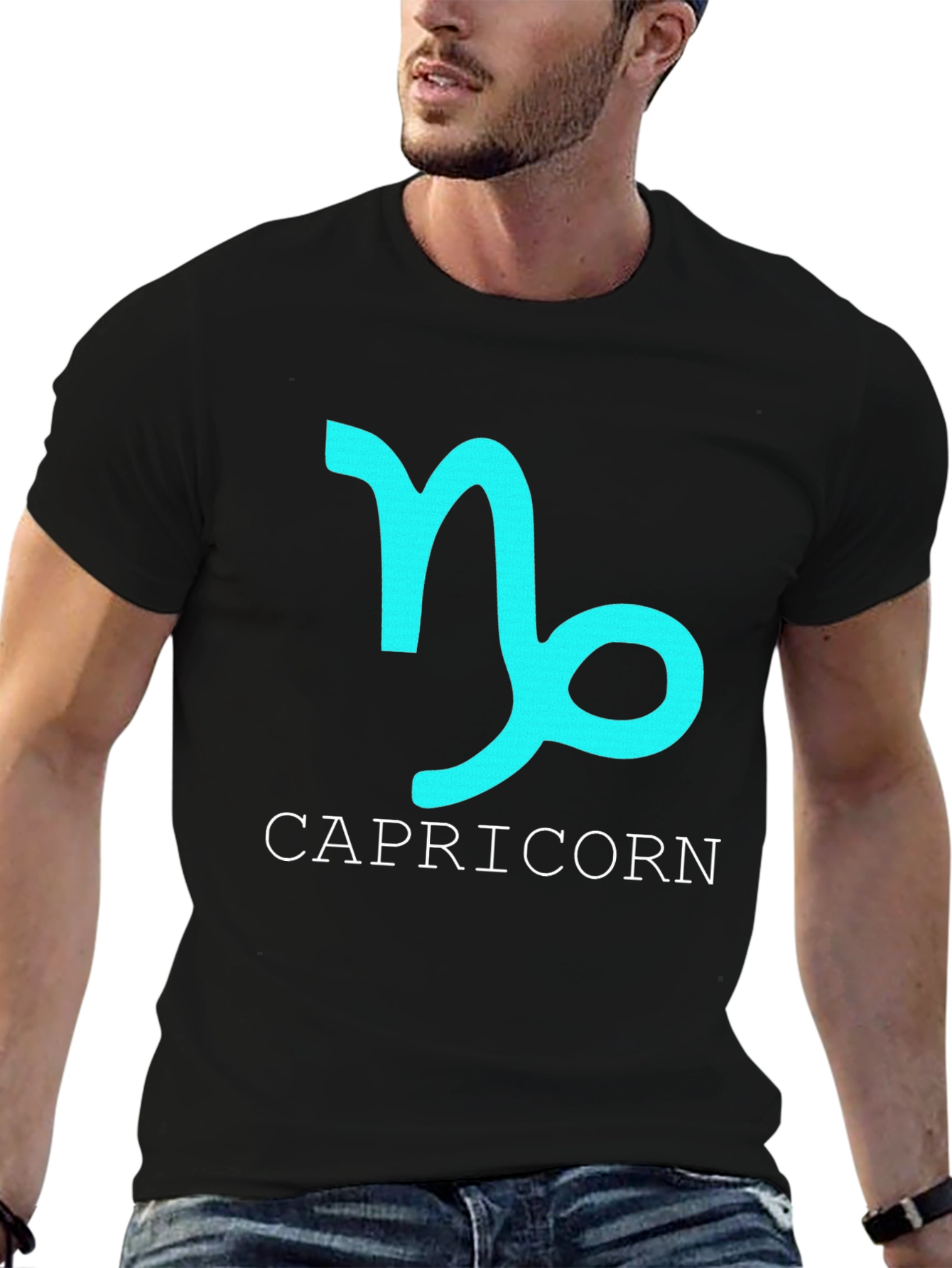 Capricorn Zodiac Sign Black T-Shirt