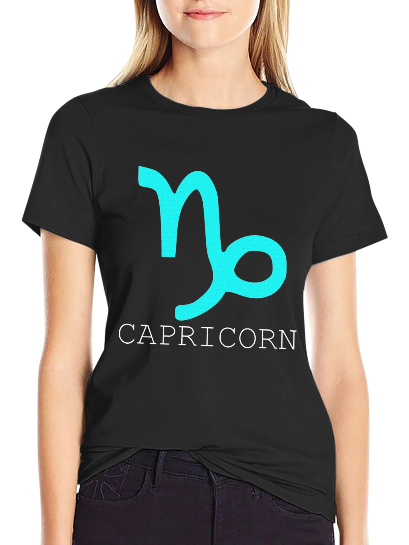 Capricorn Zodiac Sign Black T-Shirt