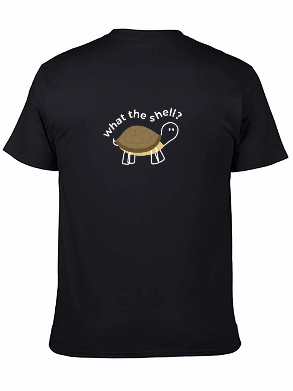 What the Shell? Turtle Graphic Black T-Shirt