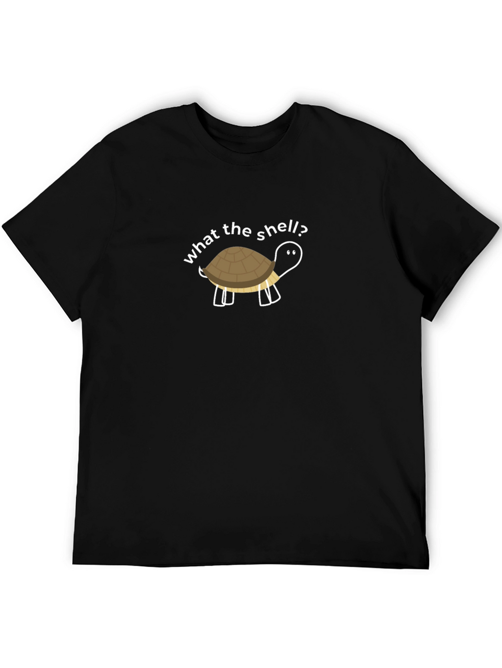 What the Shell? Turtle Graphic Black T-Shirt