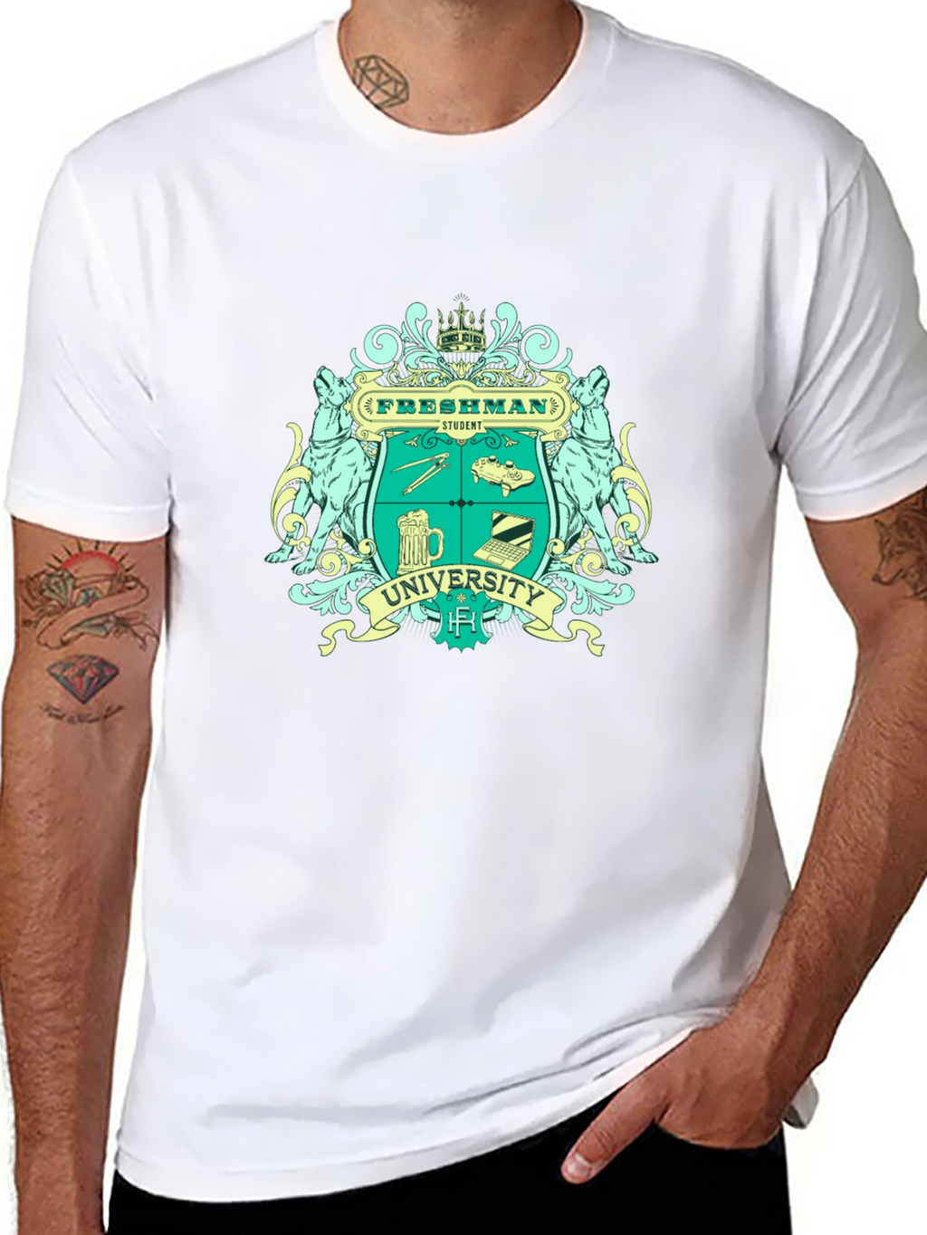 Freshman University Student Black T-Shirt
