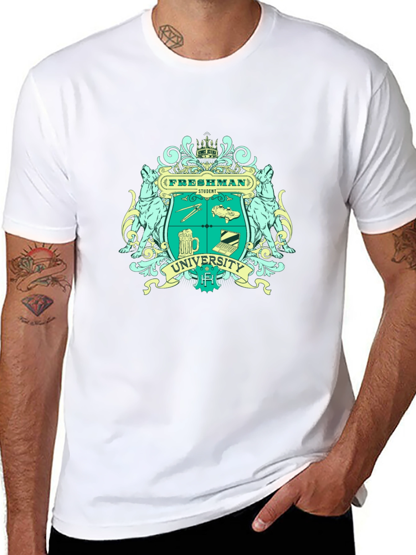 Freshman University Student Black T-Shirt