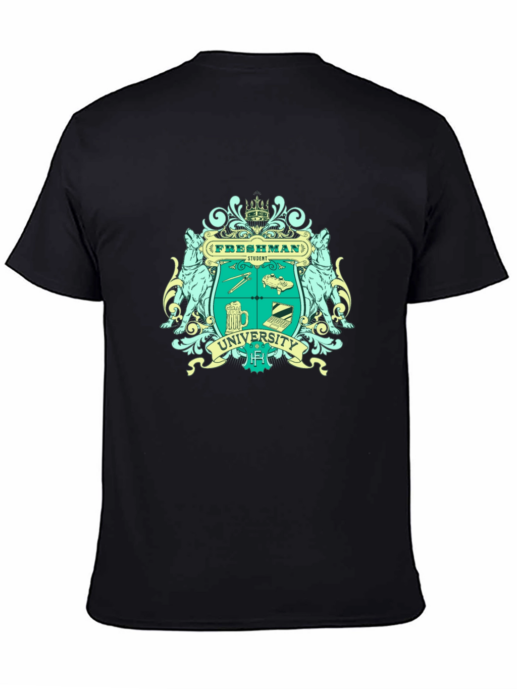 Freshman University Student Black T-Shirt