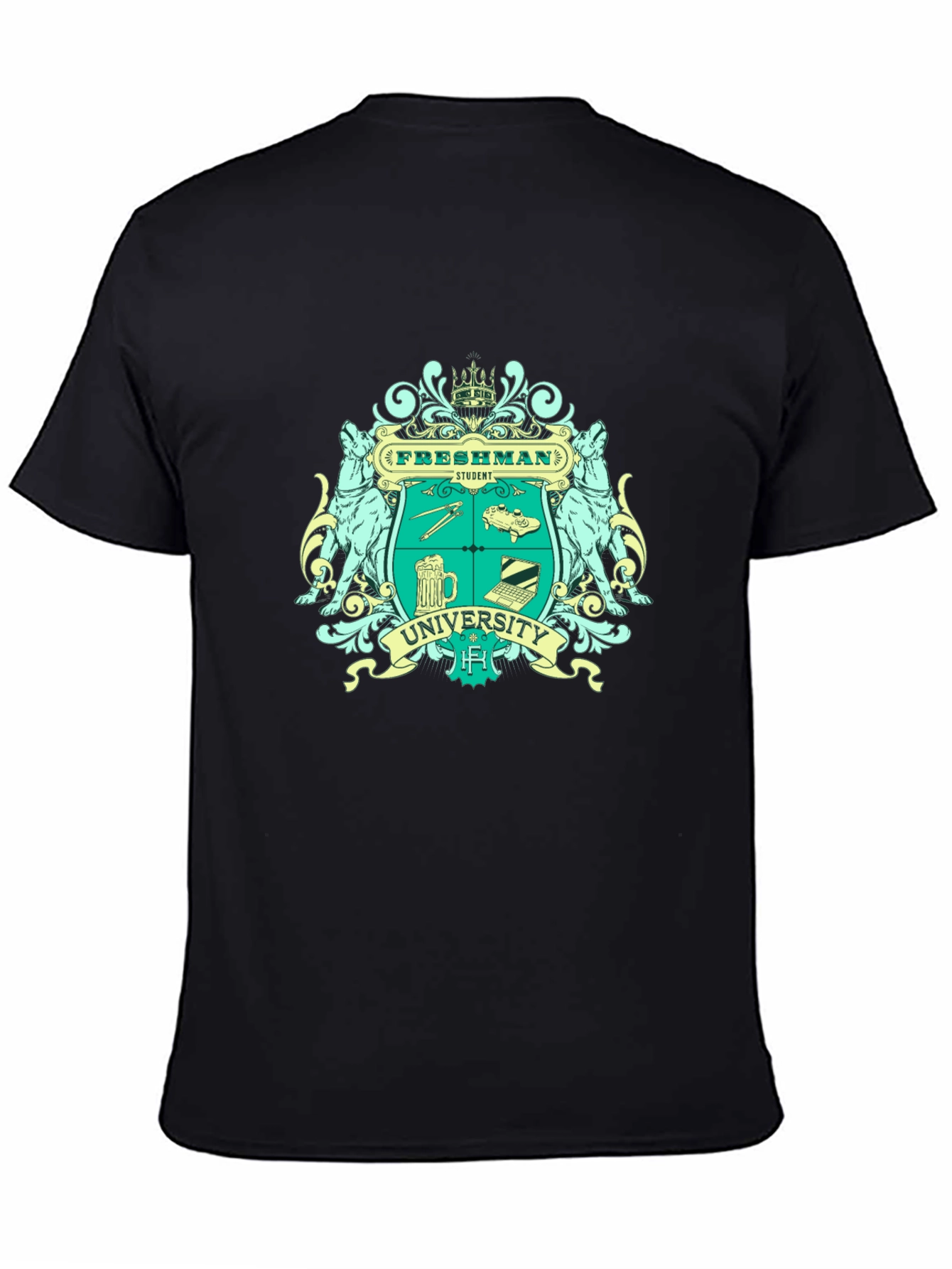 Freshman University Student Black T-Shirt