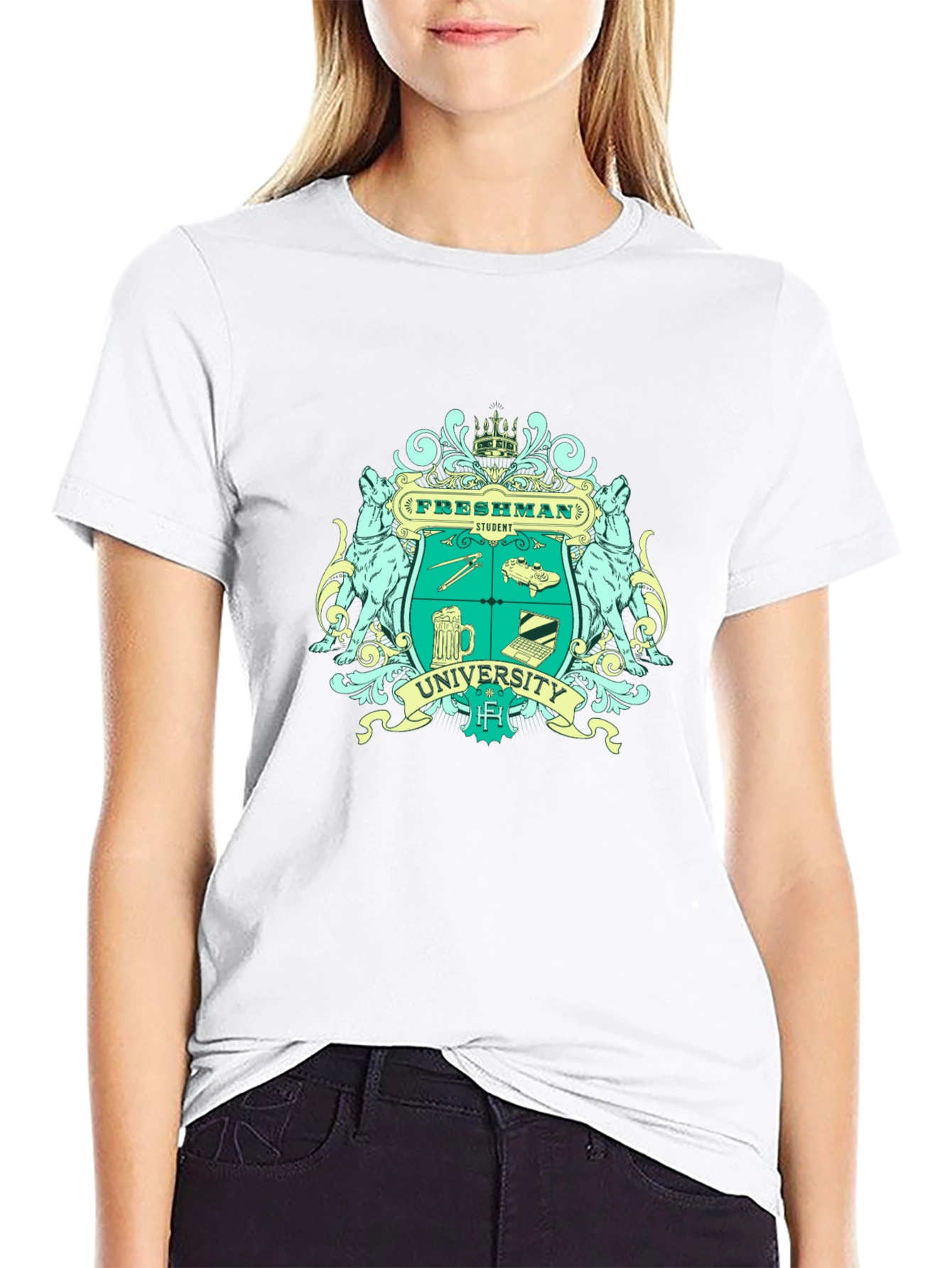 Freshman University Student Black T-Shirt