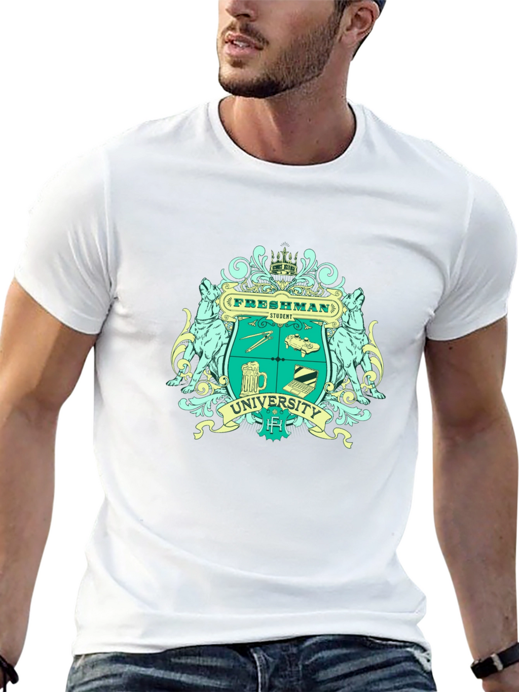 Freshman University Student Black T-Shirt