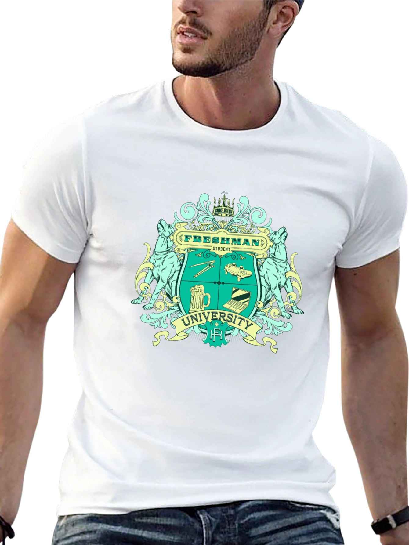 Freshman University Student Black T-Shirt