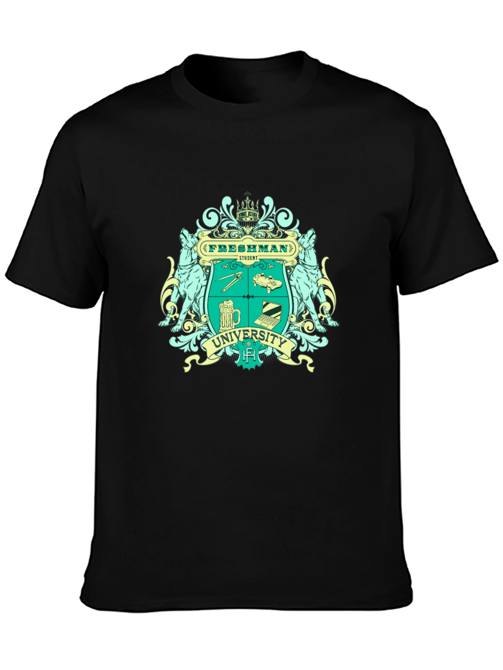 Freshman University Student Black T-Shirt