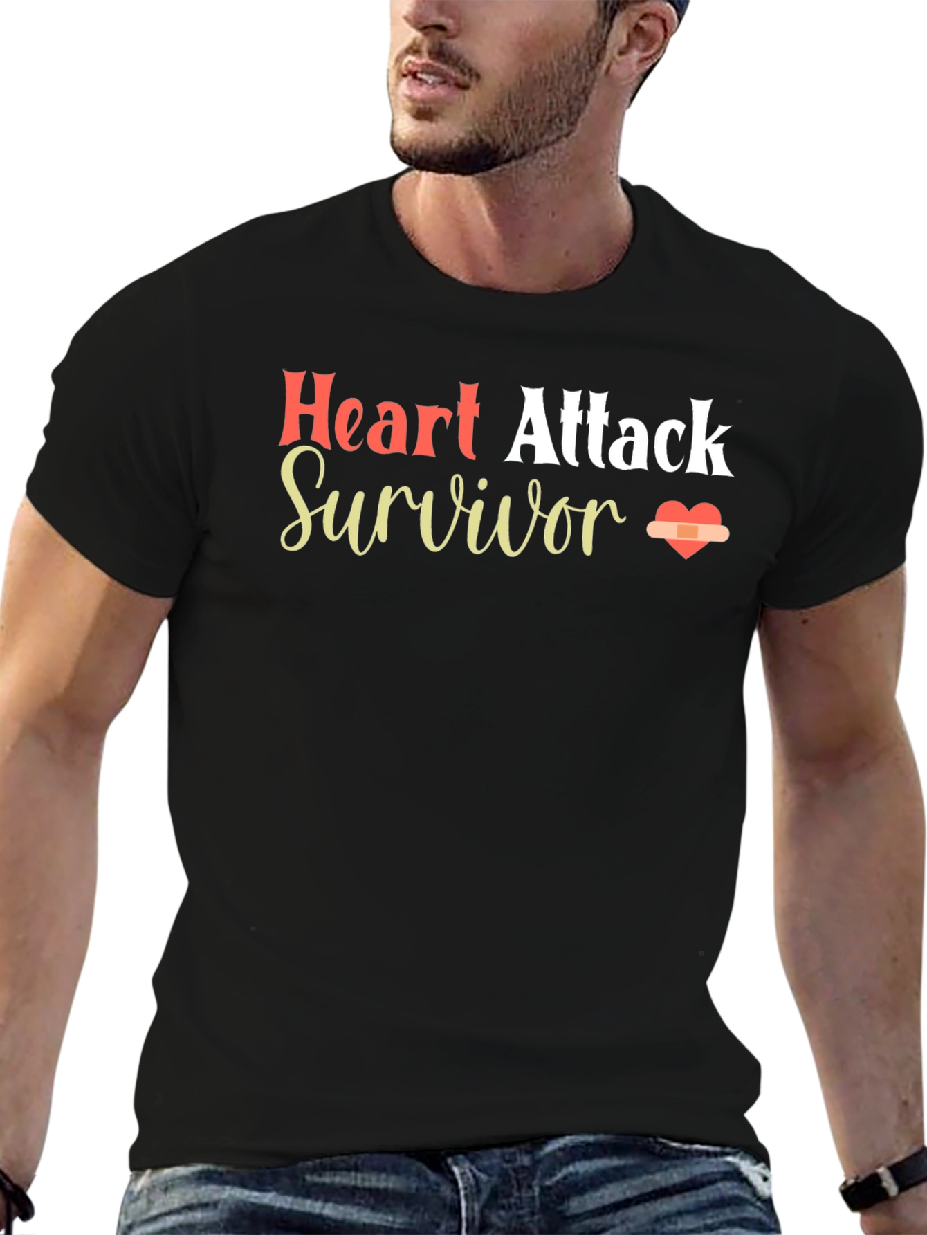 Heart Attack Survivor Graphic T-Shirt