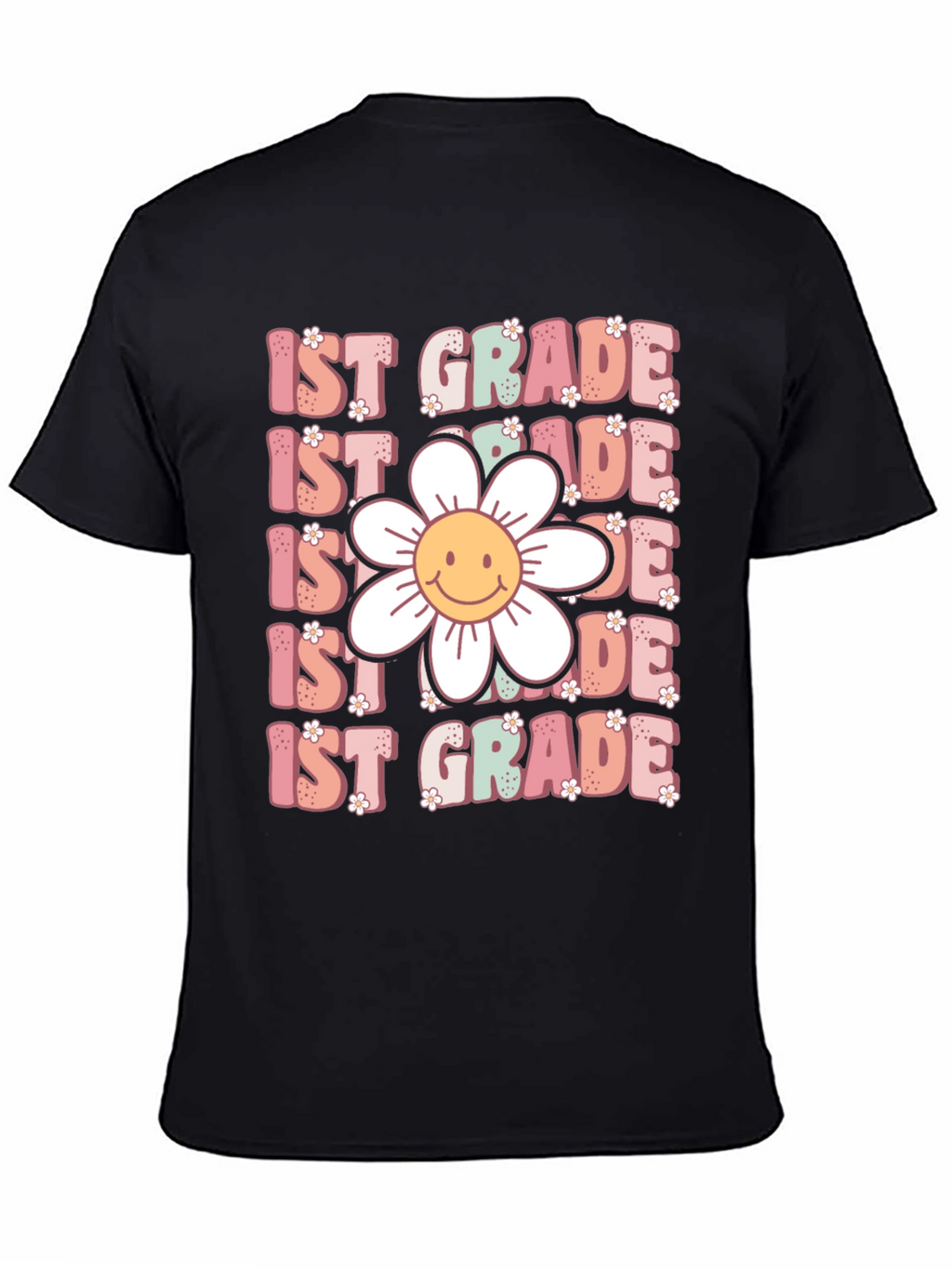 1st Grade Teacher T-Shirt with Flower