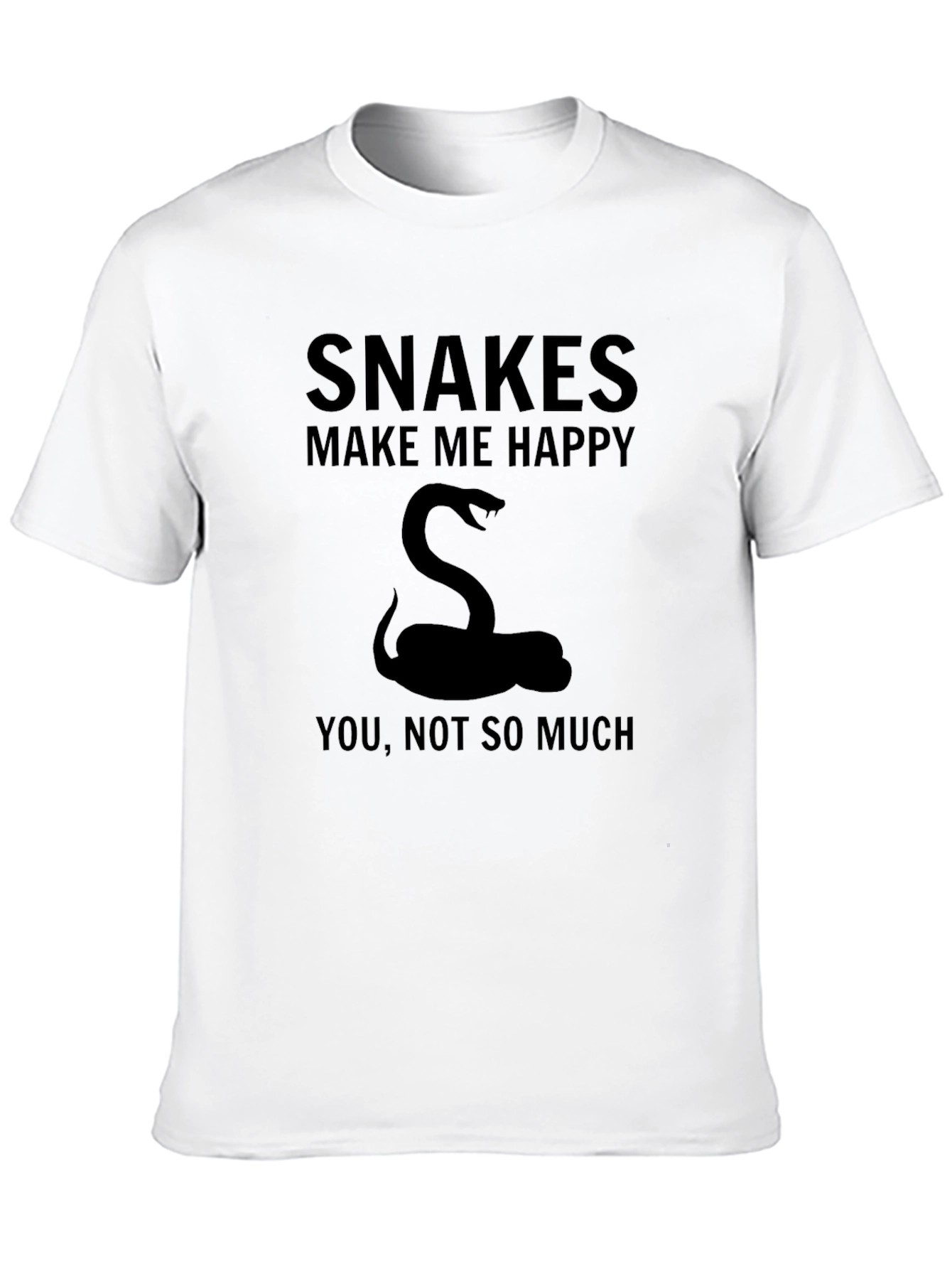 Snakes Make Me Happy T-Shirt - Funny Graphic Tee